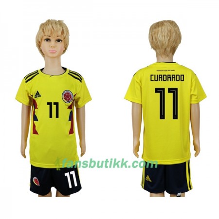 Fotball-VM 2018 Colombia drakt Cuadrado 11 Barn Hjemmetrøye